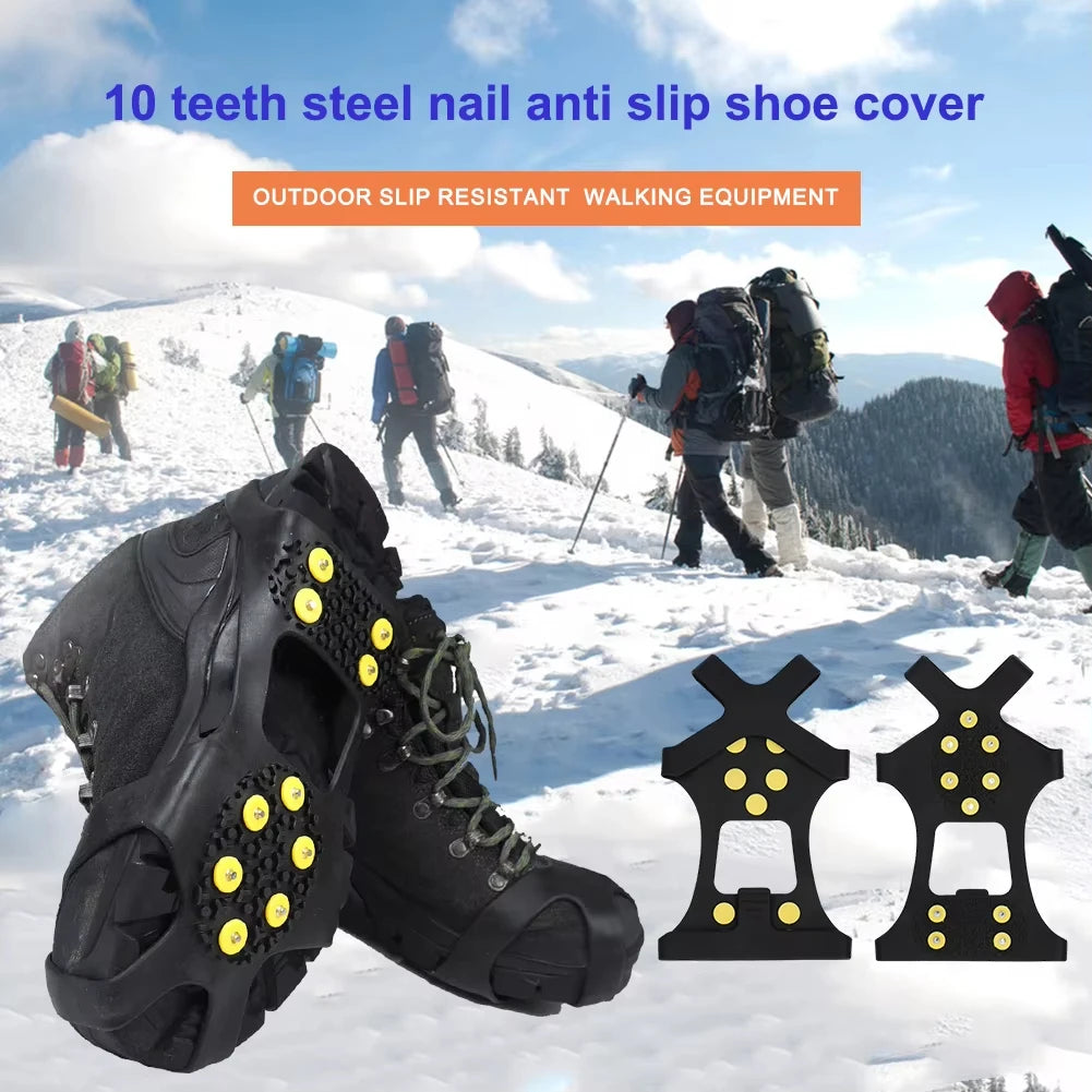 Outdoor snow claw shoe covers for men and women 10 teeth rock climbing