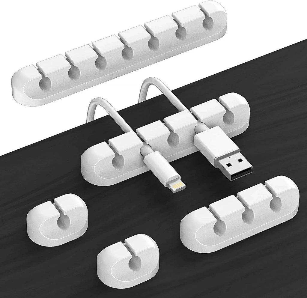 Cable Cord Wire Organizer Silicone USB Cable Winder Management Clips