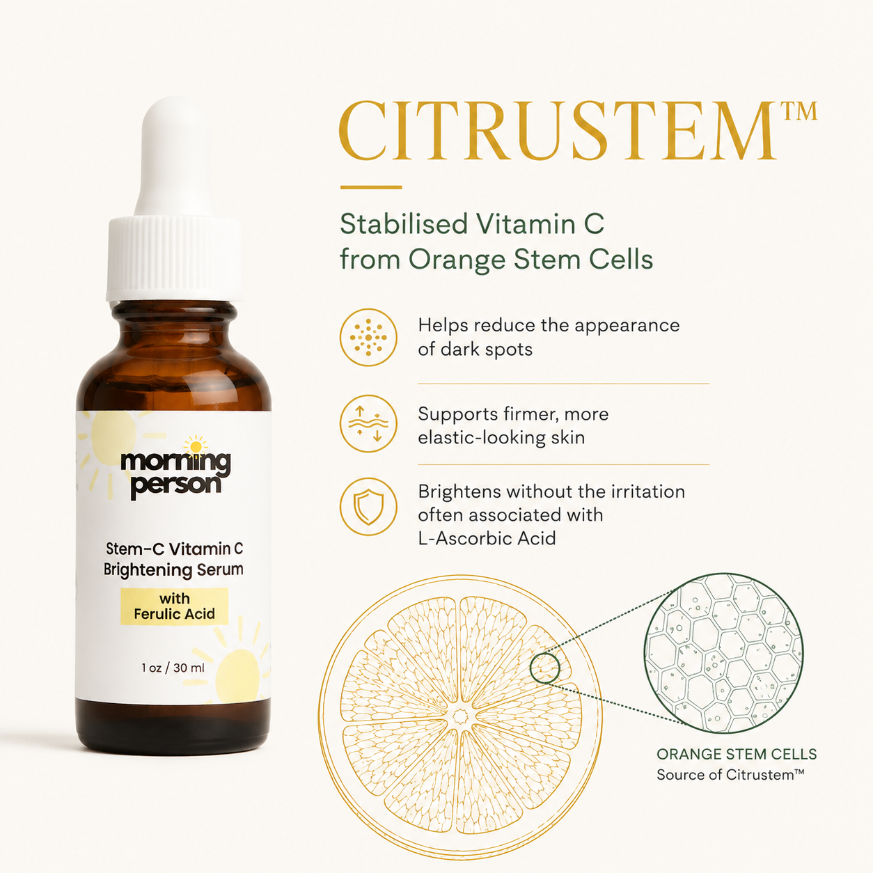 Stem-C Vitamin C Brightening Serum with Ferulic Acid