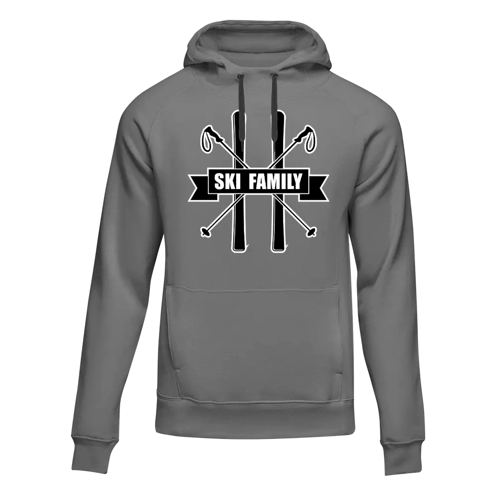 Ski Family Adult Fleece Hoodie