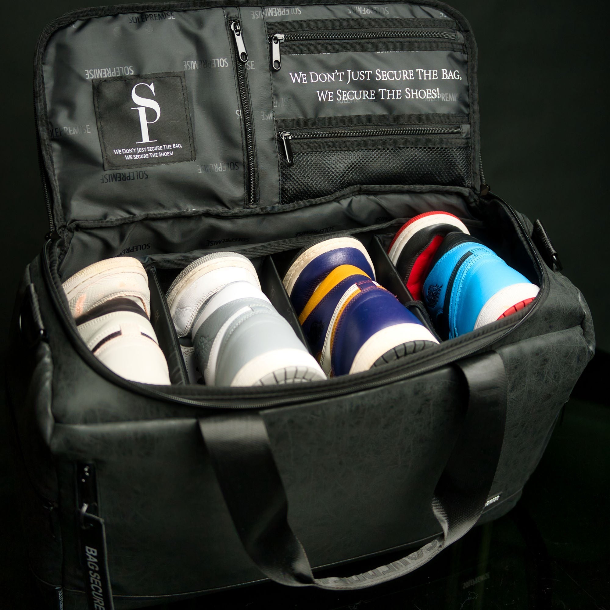Black Leather Sneaker Duffle
