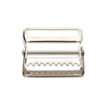 2" Nickel Plated Tongueless Hinge Web Strap Buckle