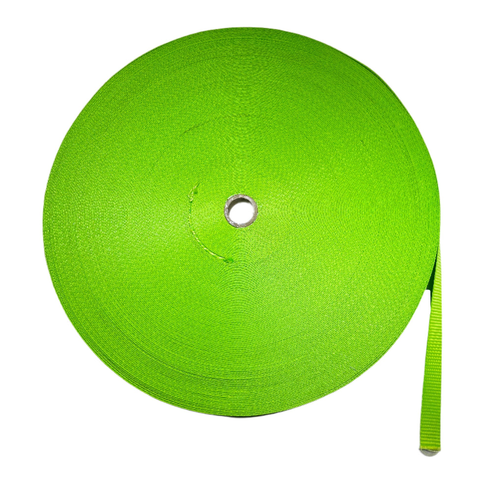1" Safety Green Premium, Heavy Duty Webbing - 3,500 lb. MBS | SAFETY GREEN