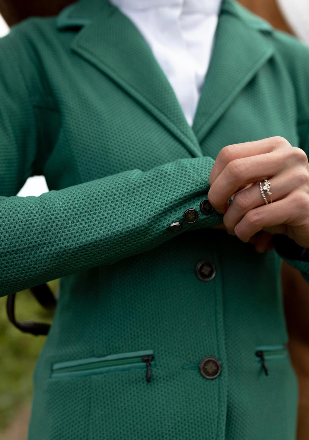 Kelly Green Mesh Show Jacket