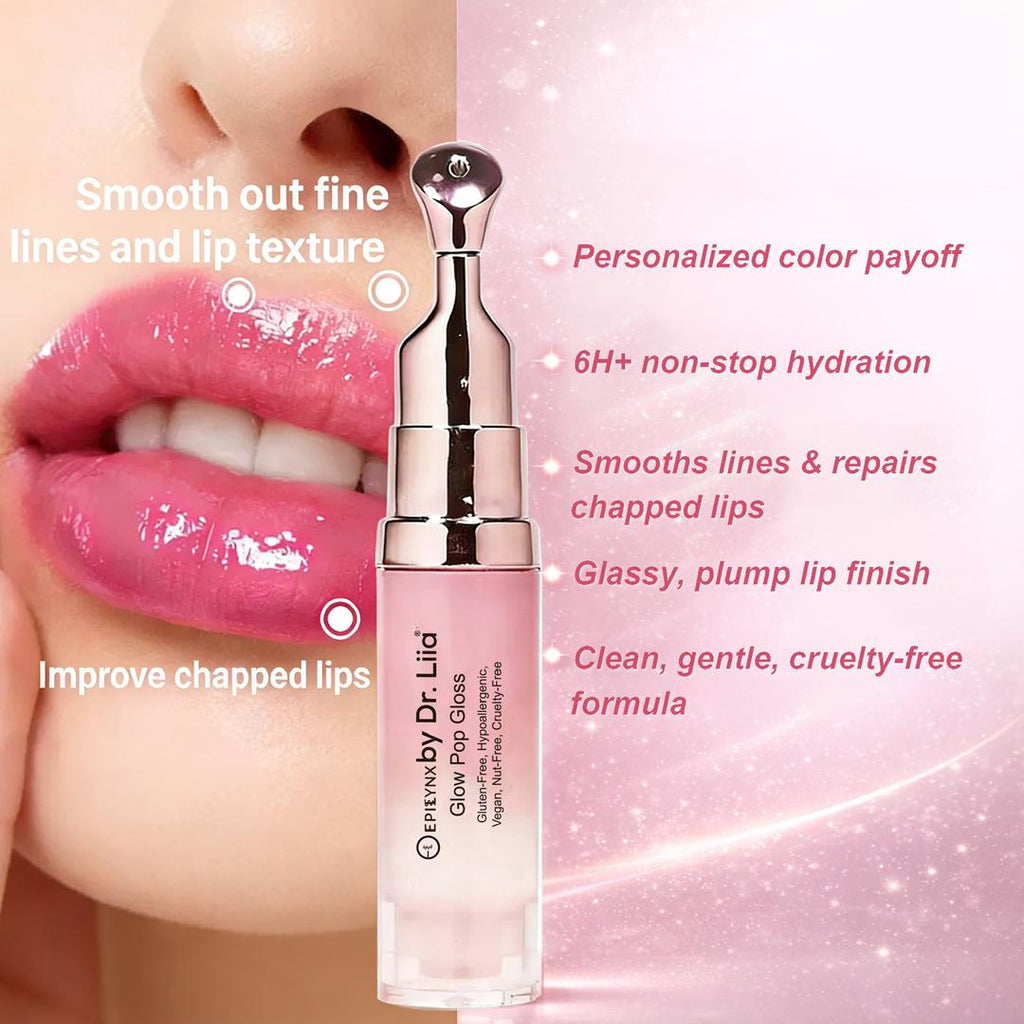 Glow Pop Gluten-Free Lip Stain – Nut-Free, Vegan All-Day Color-Changing Lip Tint