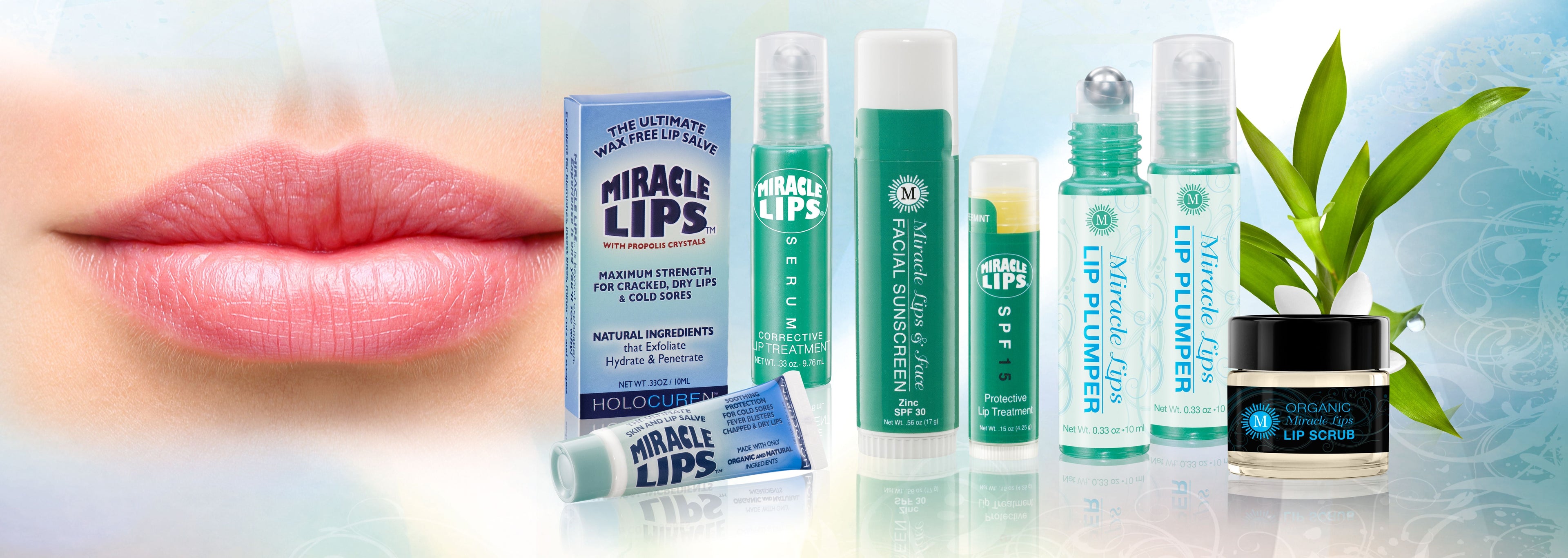 Holocuren Miracle Lips 3-Pack – Salve, Serum & SPF 15 Protect