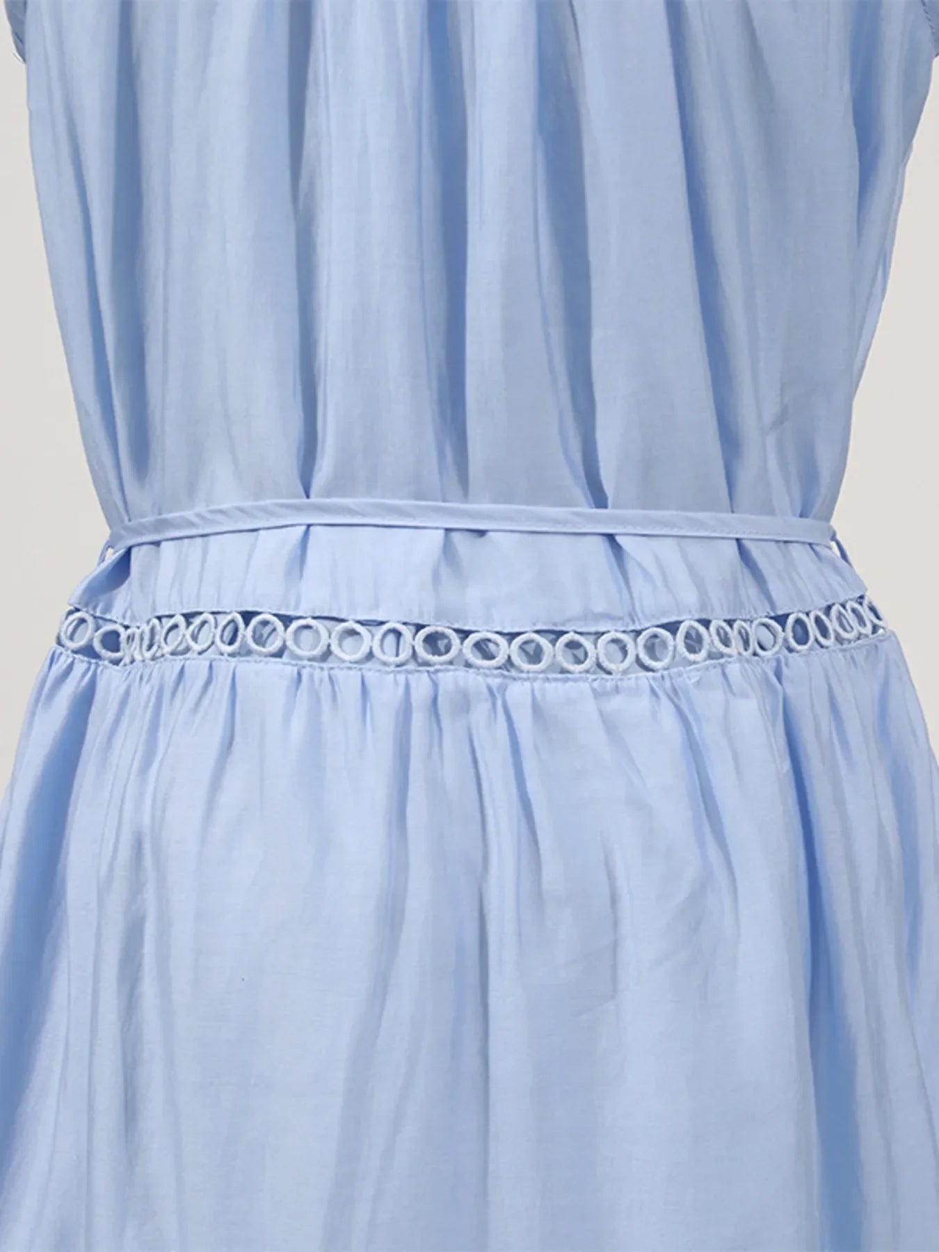 Hollow Out Sleeveless Midi Dress