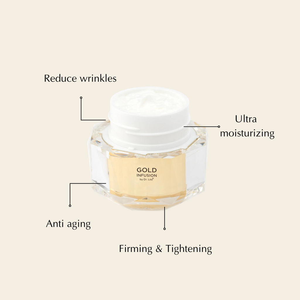 Gluten-Free Gold Infusion Face Cream – Nut-Free, Vegan, Brightening & Firming