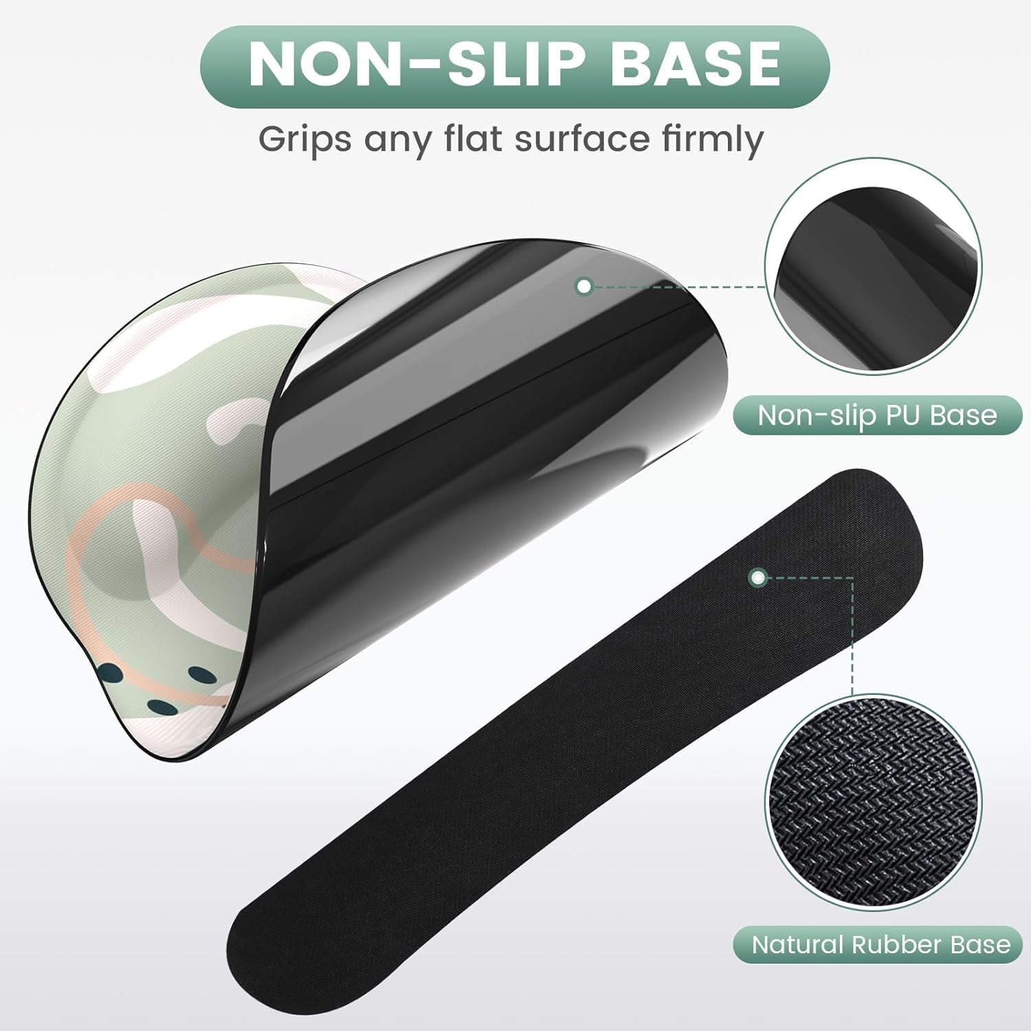 Mouse Pad Wrist Support Keyboard Wrist Rest Set, Ergonomic Mouse Pad with Non-Slip Base for Computer Laptop Home Office + Coasters, Easy Typing & Pain Relief Mouse Mat, Tropical Plants | Ergonomic Mouse Pad with Non-Slip Base for Computer Laptop Home Office + Coasters, Easy Typing & Pain Relief Mouse Mat