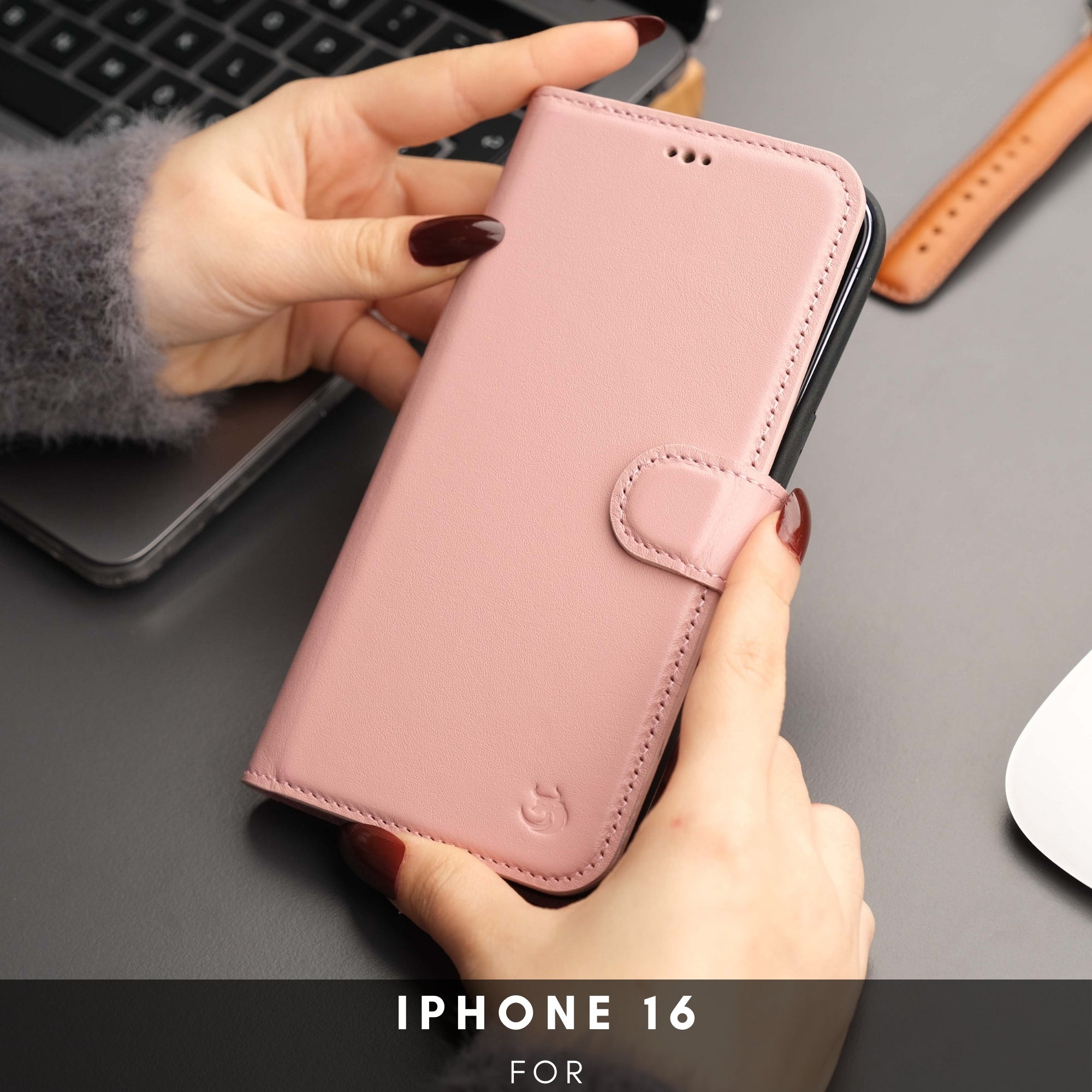 Casper iPhone 16 Wallet Case Leather MagSafe
