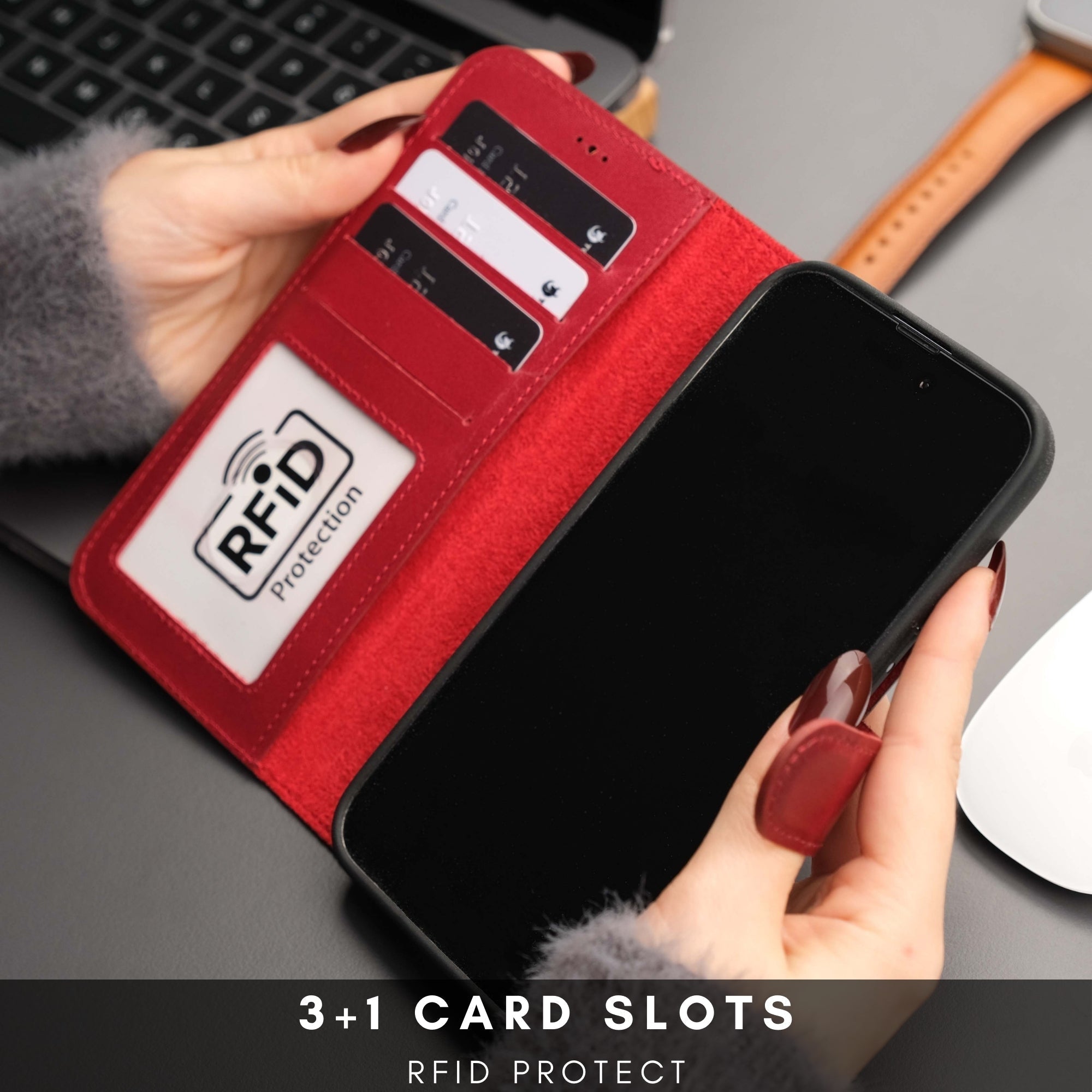 Casper iPhone 16 Wallet Case Leather MagSafe
