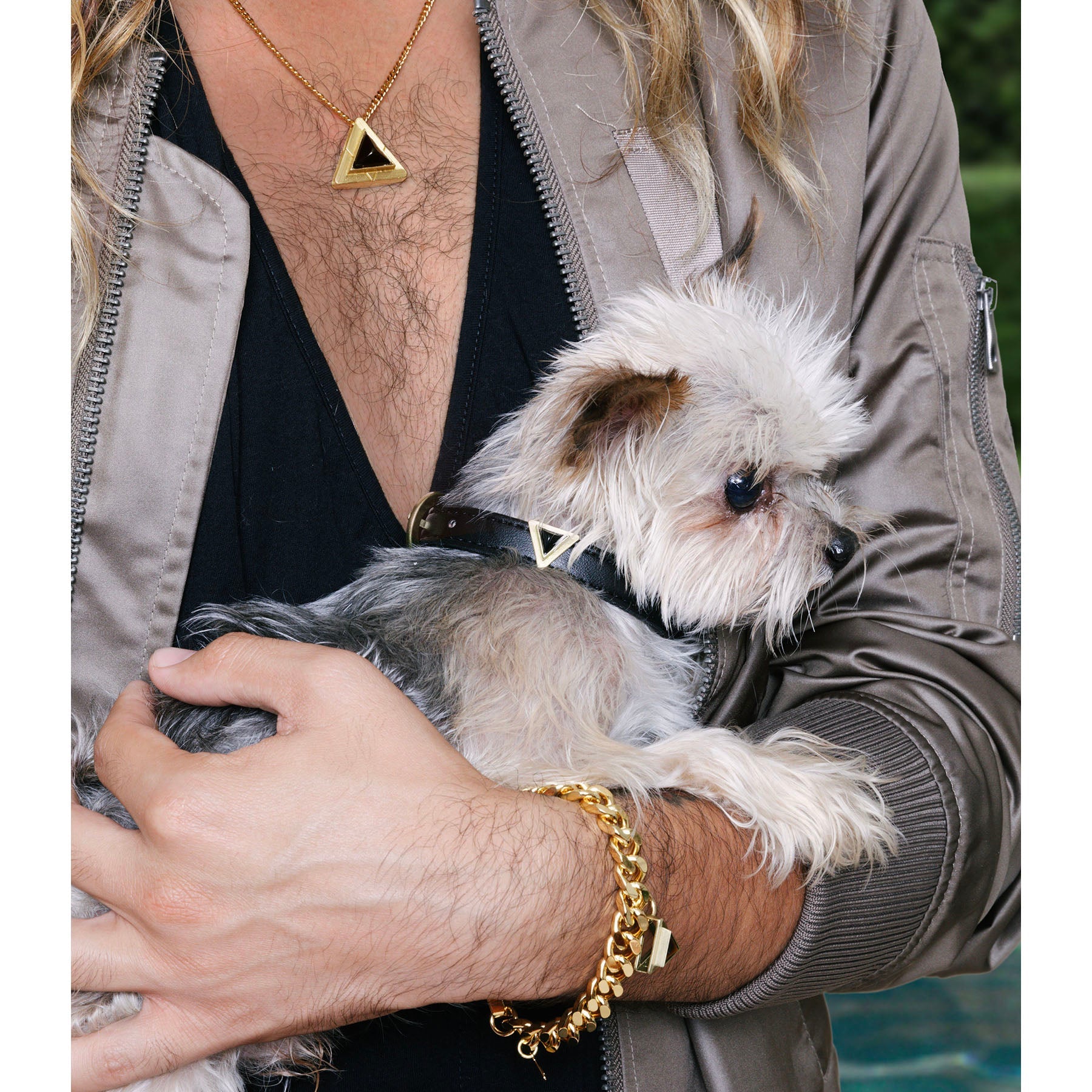 Jet Onyx Collar & Charm Set