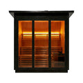 Custom 6-Person Luxury Canadian Red Cedar Outdoor Steam Sauna With Heater And Stones [Made-To-Order] (SAK78615)