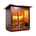 Custom 8-Person Luxury Canadian Red Cedar Outdoor Steam Sauna With Heater And Stones [Made-To-Order] (SAK13492)