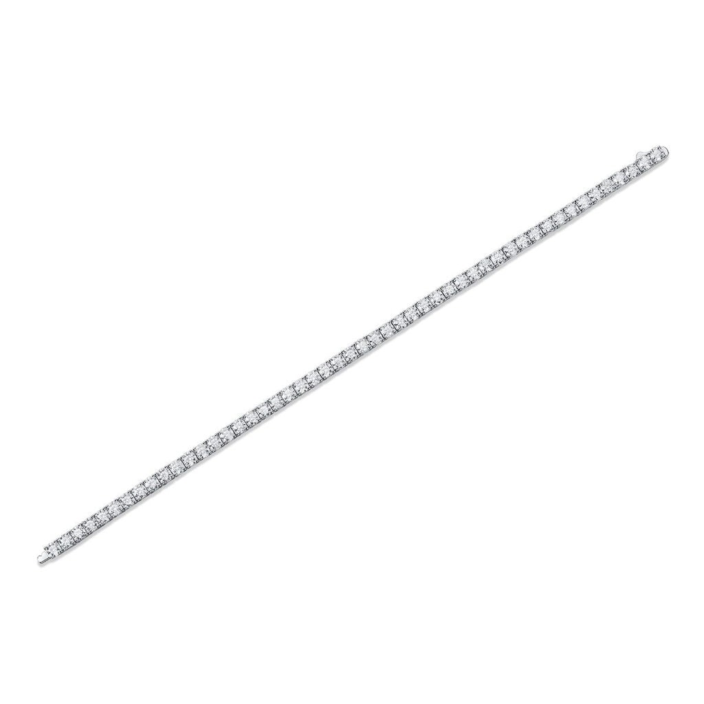 One-of-a-kind - A fashionable bracelet and bracelet jewelry set with 0.1-carat Moissan diamonds, S925 sterling silver and platinum-plated diamonds