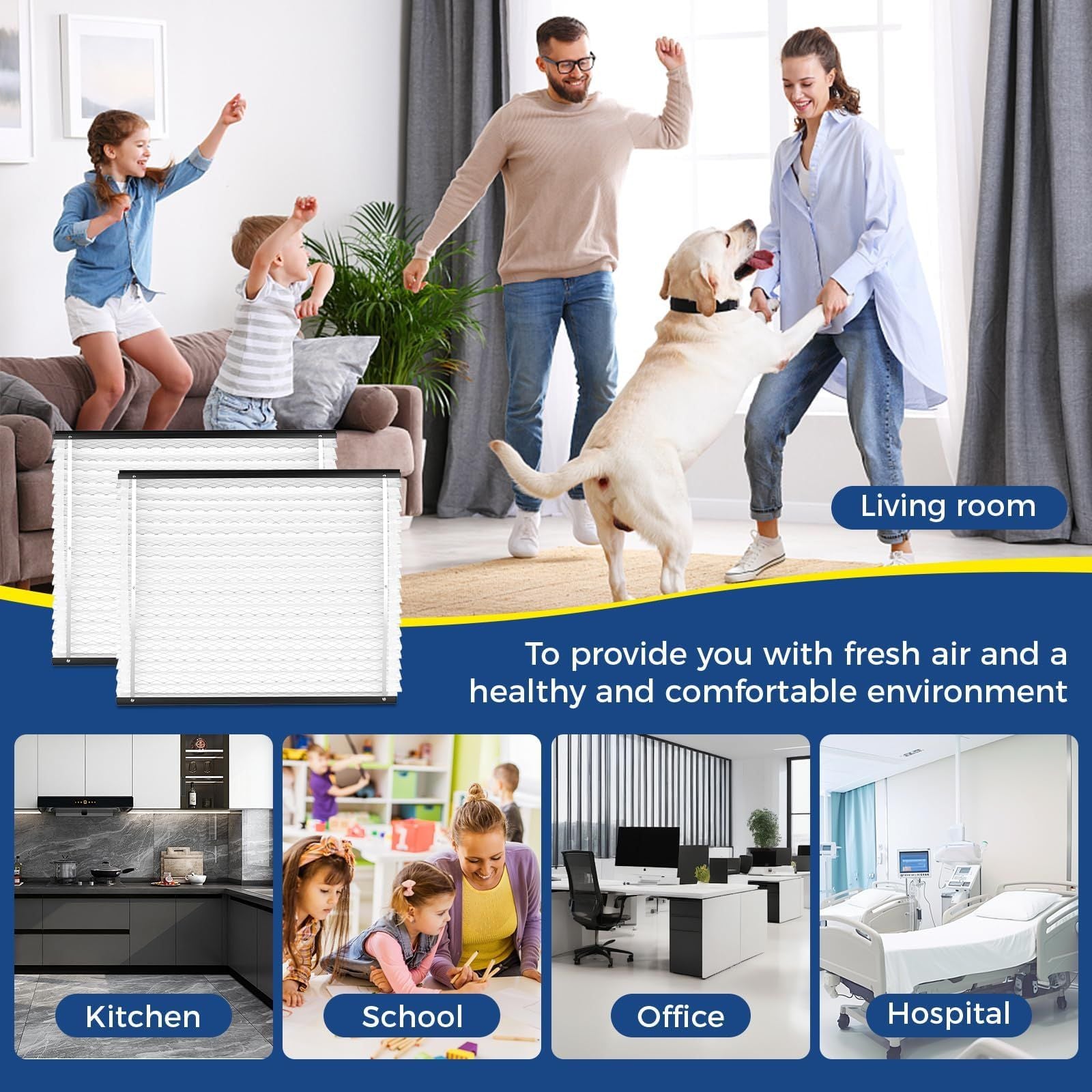 2Pack 413/410/210/213 Replacement Filter Compatible with AprilAire Size:16x25x4 Whole House Air Purifiers