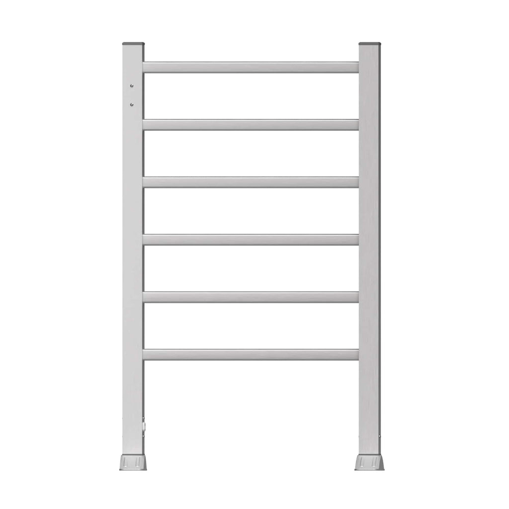 Electric Heated Towel Rack for Bathroom, Wall Mounted Towel Warmer, 6 Stainless Steel Bars Drying Rack