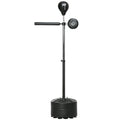 Free Standing Boxing Bag with Stand, Punching Speed Bag Reaction Bar Challenge with Suction Cups, 64-81in Adjustable Height for Teenagers and Adults, Black