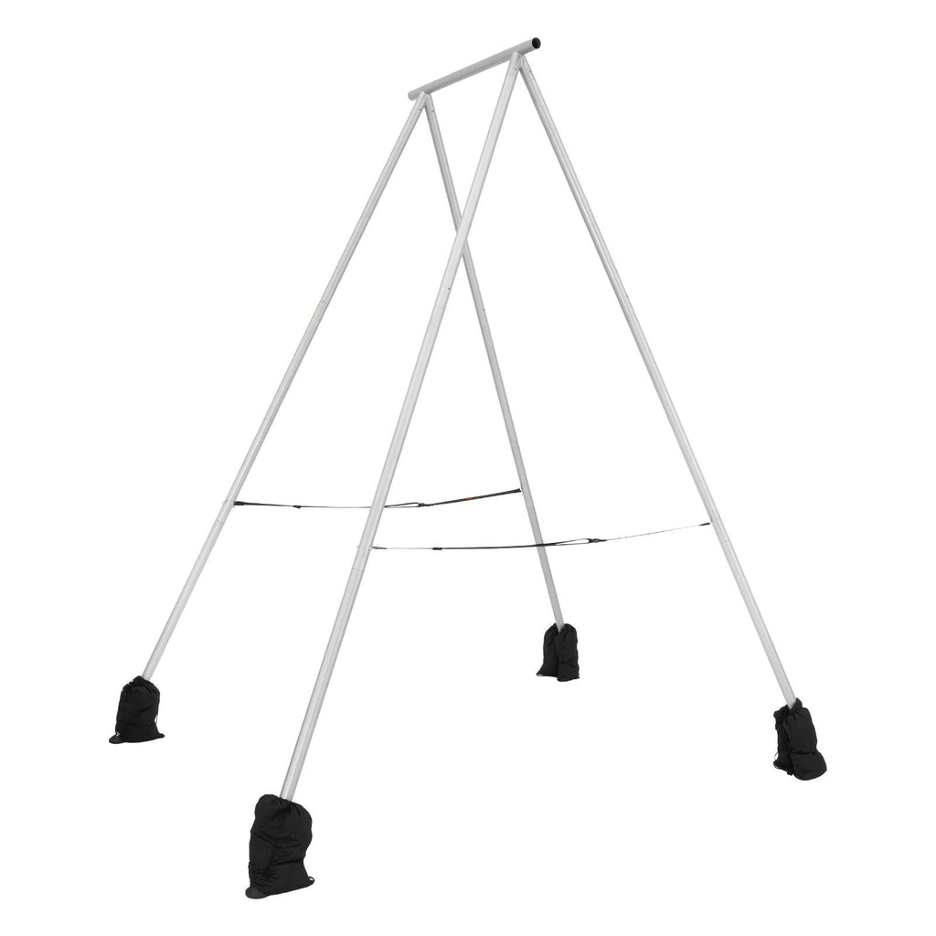 Yoga Stand Frame, 9.6 ft Length Swing Stand, Max 551.2 lbs Load Triangular Structure Aerial Rig, Aerial Silk Stands for Yoga Enthusiasts, Non-Slip Base, Lightweight, Detachable Design