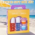 4pc Scented Body & Hair Mist & Cream Travel Set - 4 Long Lasting Fragrances for Men & Women - Perfect for Dating, Daily Use, Parties - Ultimate Gift Box