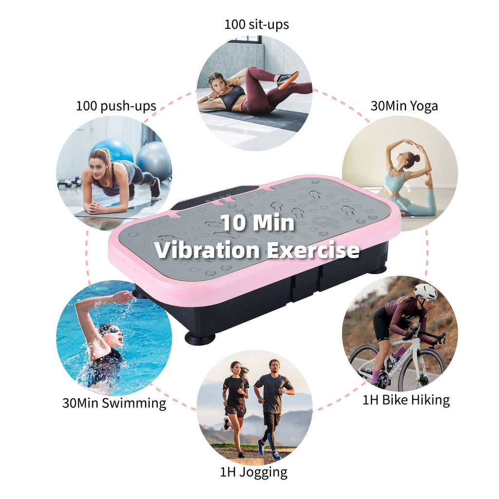 Vibration Plate Fitness Platform with handle Whole Body Exercise Machine with 120 Speed Levels, Lymphatic Drainage, Fat Burning, and Weight Loss, Perfect for Women, Men, and Home Gym exercise