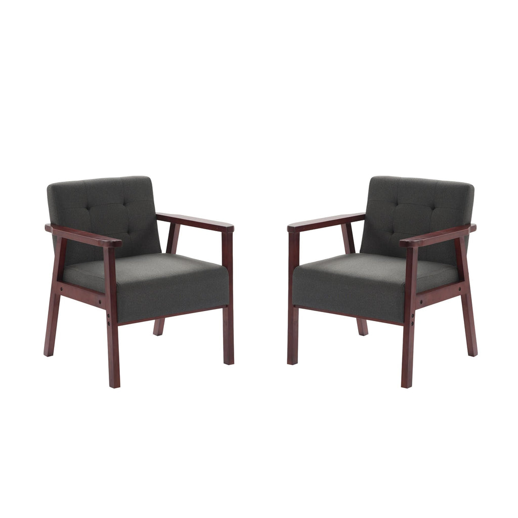 Wood Frame Accent Armchair