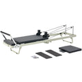 Foldable Pilates Reformer, Pilates Workout Machine for Home Gym Studio Use, Pilates Bed with Dual Resistance- Spring & Cord, Reformer Set for Advanced Users and Beginners, Up to 400 LBS