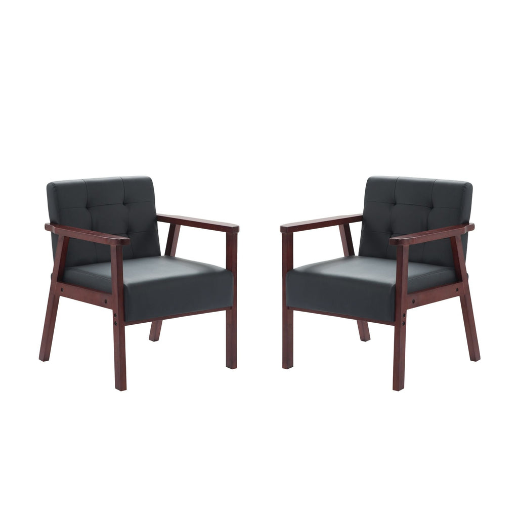 Wood Frame Accent Armchair