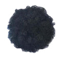 Afro Puff Drawstring Hair Bun Extension Short Synthetic Ponytail Clip On Kinky Drawstring Curly Hair Piece,Black