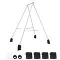 Yoga Stand Frame, 9.6 ft Length Swing Stand, Max 551.2 lbs Load Triangular Structure Aerial Rig, Aerial Silk Stands for Yoga Enthusiasts, Non-Slip Base, Lightweight, Detachable Design