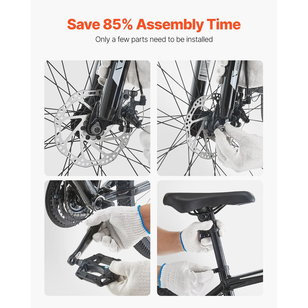 Mountain Bike, 29 inch MTB Bicycle with Front Suspension, 21 Speeds SHIMANO Twist Shifting, Comfort Saddle, Dual Disc Brakes, Aluminum Alloy Frame, Adult Sport Cycling Bicycle Trail Snow
