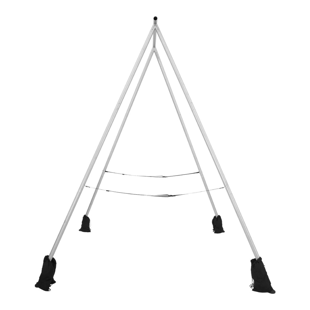 Yoga Stand Frame, 9.6 ft Length Swing Stand, Max 551.2 lbs Load Triangular Structure Aerial Rig, Aerial Silk Stands for Yoga Enthusiasts, Non-Slip Base, Lightweight, Detachable Design