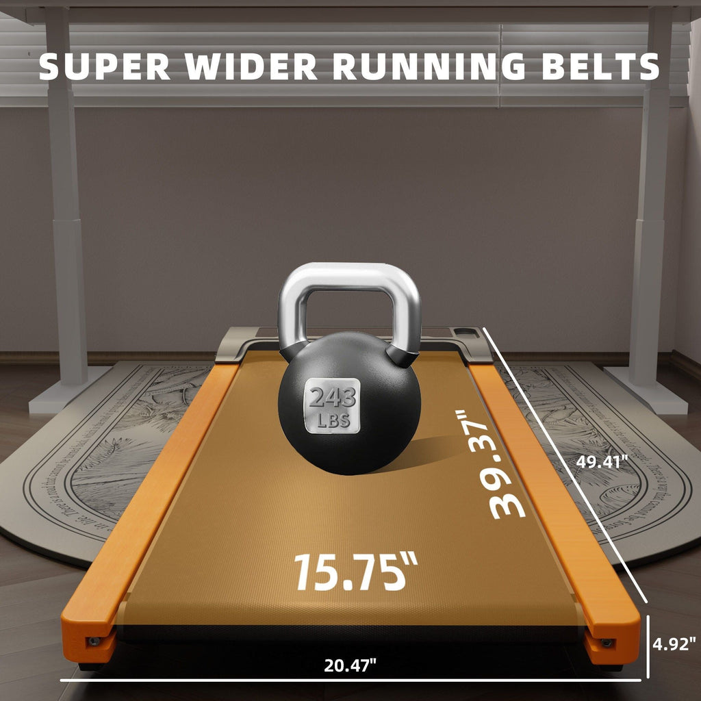 6% Incline Walking Pad Treadmill - Portable Compact Treadmills Under Desk Treadmill, Incline Treadmills for Home Office, Upright Stand, 1HP Portable Treadmill with 220 lbs Capacity, LED Display