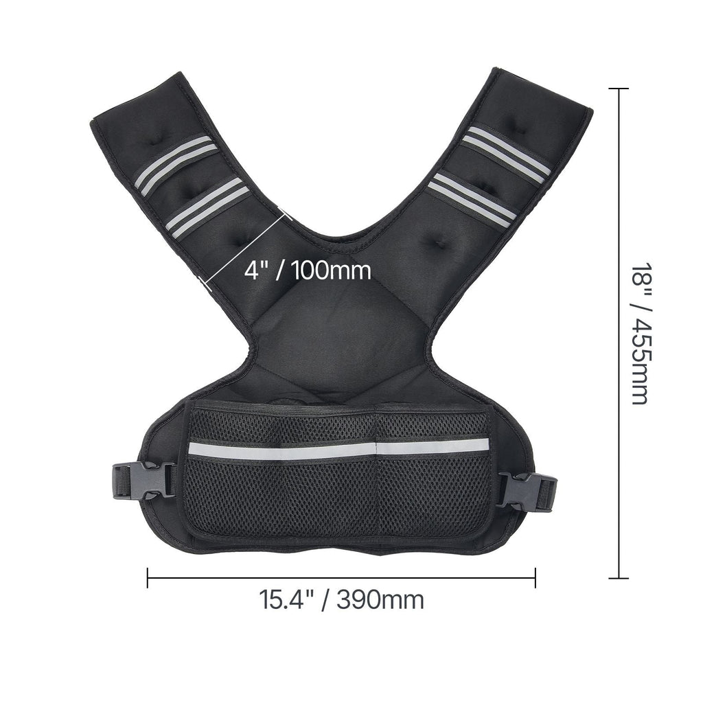 Adjustable Weighted Vest, 20-32lb Weight Vest with 6 Ironsand Weights and Reflective Stripe, Body Weight Vest Exercise Set for Men Women, Workout Equipment for Strength Training Running Jogging