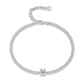 Breakthrough - A fashionable jewelry bracelet set with Moissanite S925 sterling silver and platinum-plated diamonds, a luxurious silver accessory