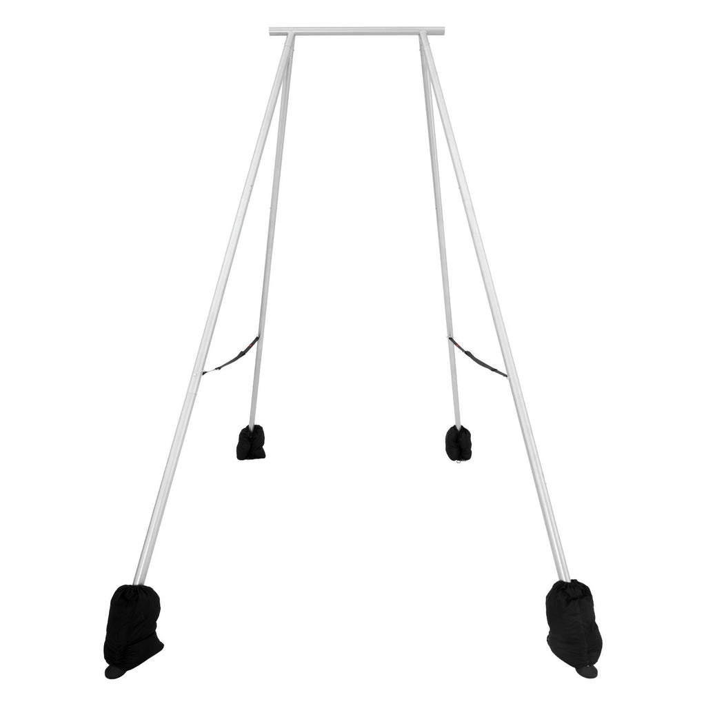 Yoga Stand Frame, 9.6 ft Length Swing Stand, Max 551.2 lbs Load Triangular Structure Aerial Rig, Aerial Silk Stands for Yoga Enthusiasts, Non-Slip Base, Lightweight, Detachable Design