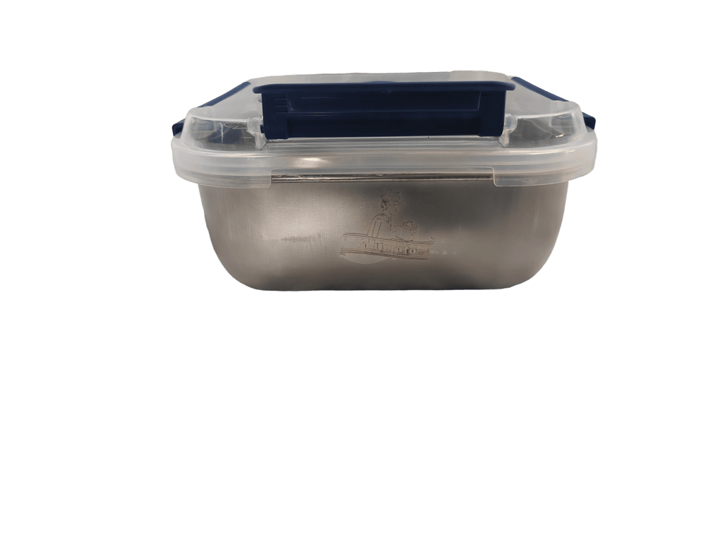 Yakimoto 2/4/6/8/10 PCS Extra-Large Stainless Steel Food Storage Containers With Blue Lids - Deep Design, Airtight Seal, Perfect For Refrigerator Organization, Meal Prep, Lunch Boxes & Kitchen Pantry