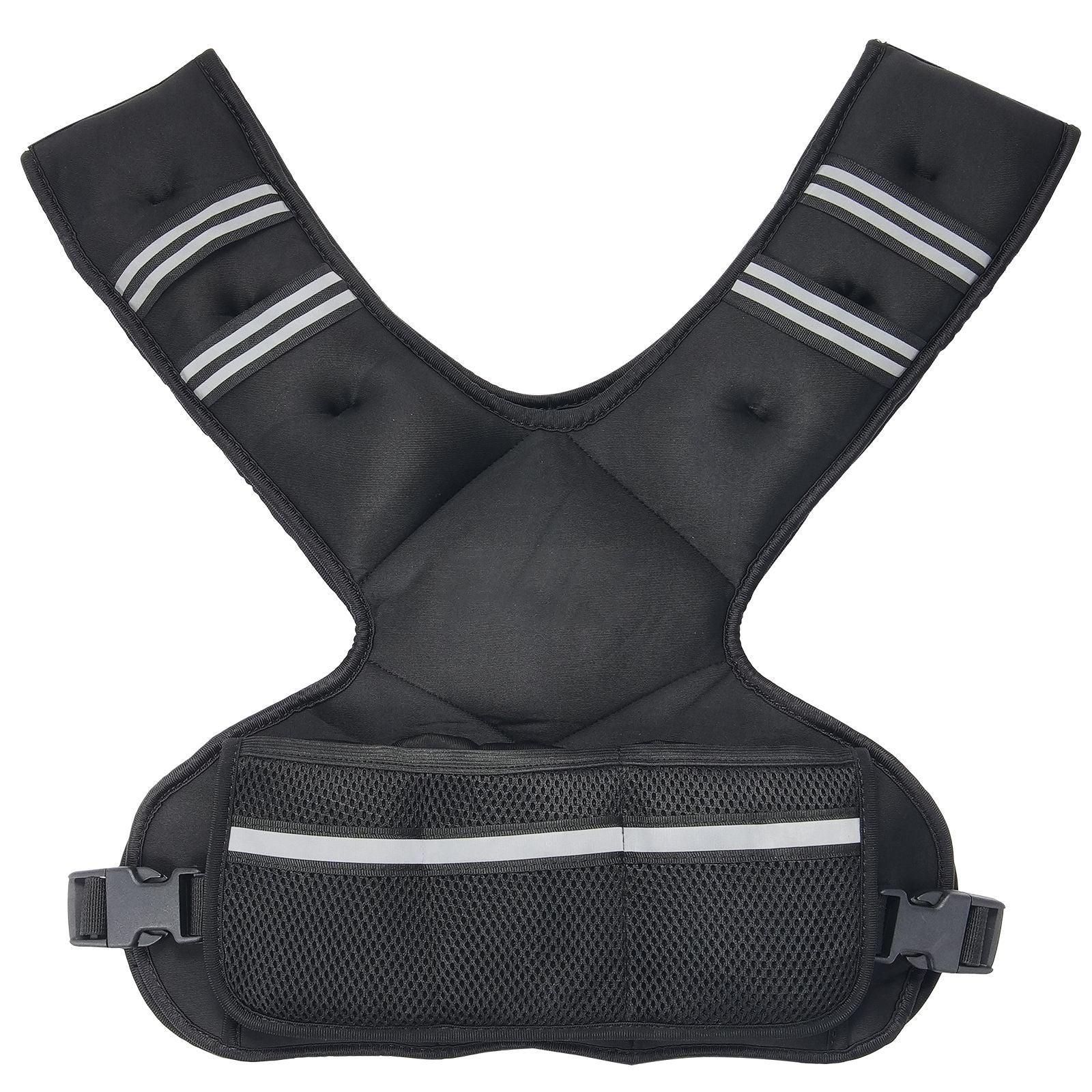 Adjustable Weighted Vest, 20-32lb Weight Vest with 6 Ironsand Weights and Reflective Stripe, Body Weight Vest Exercise Set for Men Women, Workout Equipment for Strength Training Running Jogging