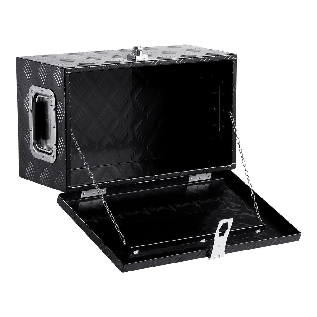 20"x12"x9.5" Heavy Duty Aluminum Truck Bed Tool Box for Pickup RV Black