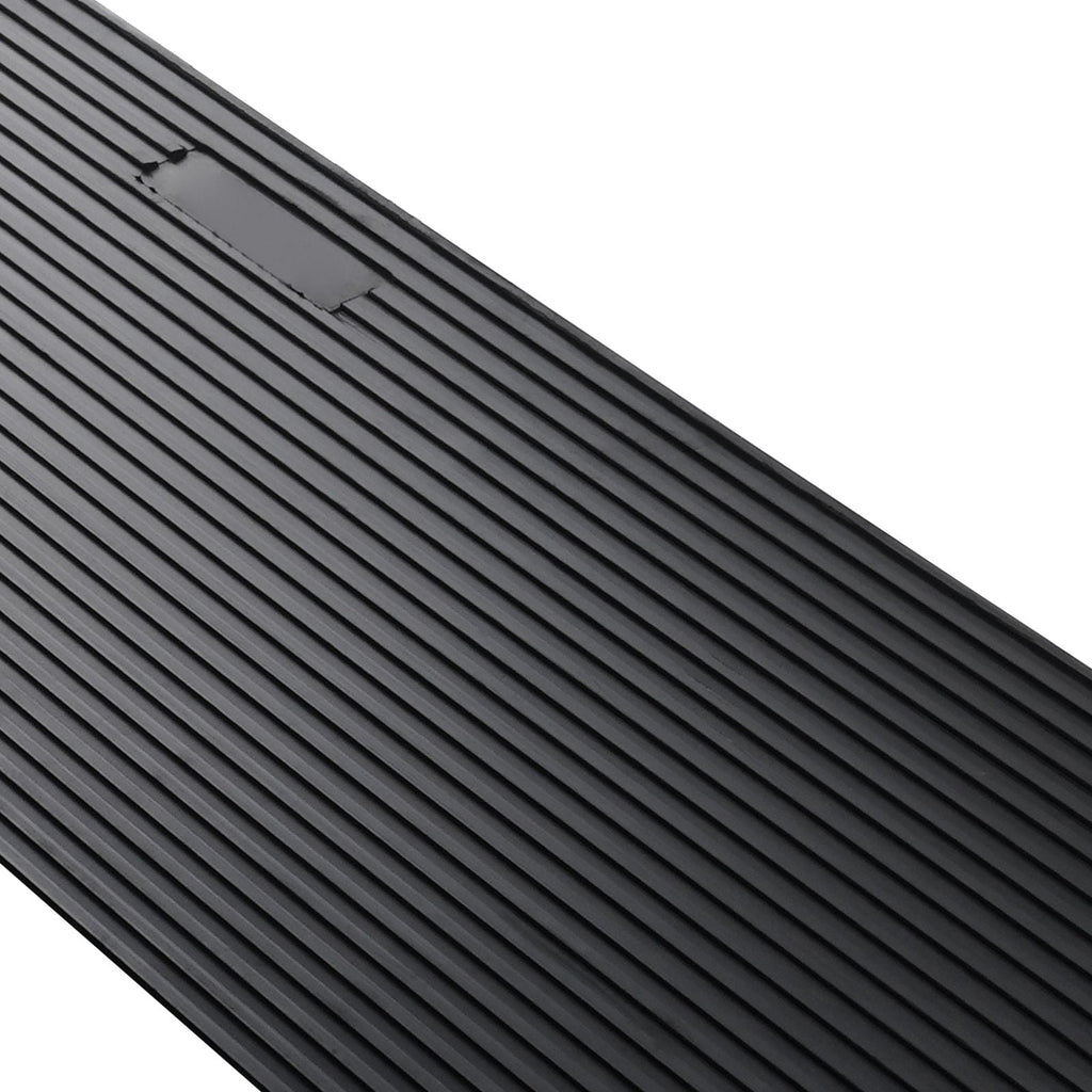 1.2" Rise Cuttable Threshold Ramp for Sweeping Robot, 35.4" Wide Natural Rubber Wheelchair Ramp, Non-Slip Solid Rubber Ramp with Double-Sided Tape for Doorways, Driveways, Bathroom, Smooth Tile