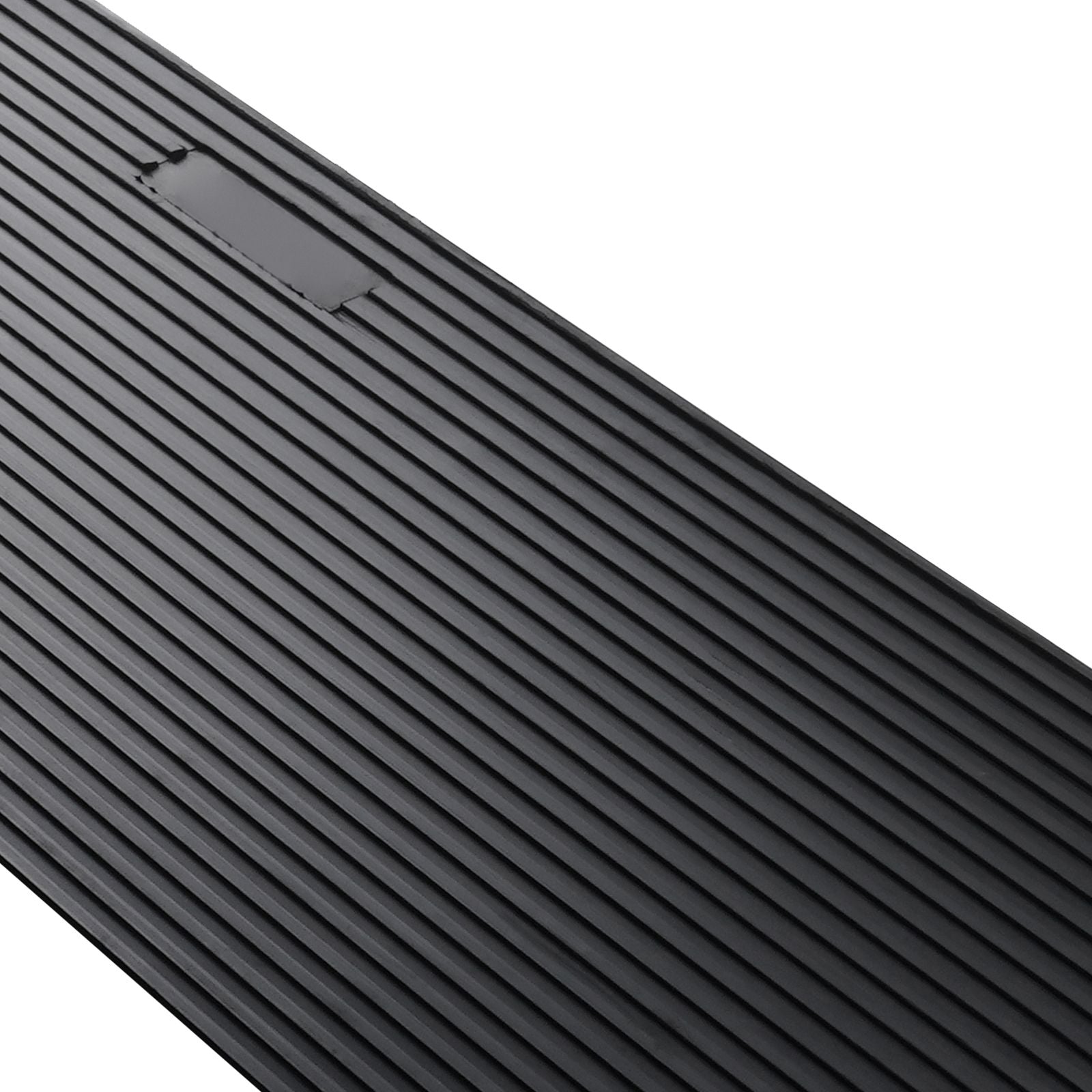 1.2" Rise Cuttable Threshold Ramp for Sweeping Robot, 35.4" Wide Natural Rubber Wheelchair Ramp, Non-Slip Solid Rubber Ramp with Double-Sided Tape for Doorways, Driveways, Bathroom, Smooth Tile