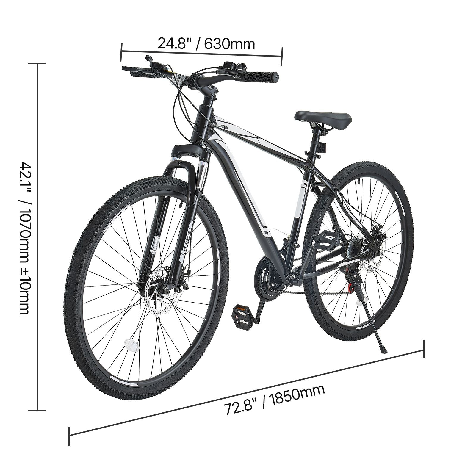 Mountain Bike, 29 inch MTB Bicycle with Front Suspension, 21 Speeds SHIMANO Twist Shifting, Comfort Saddle, Dual Disc Brakes, Aluminum Alloy Frame, Adult Sport Cycling Bicycle Trail Snow