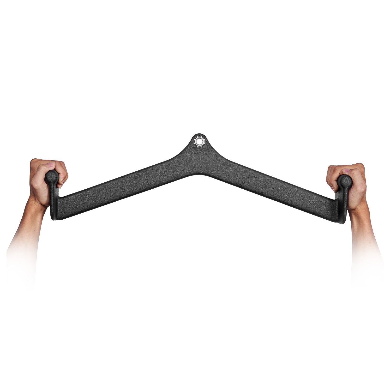 LAT Pulldown Attachment, Cable Machine Rowing V-bar Attachment, Tricep Pull Down Bar, Back Strength Training Rubber Coated Handle Grip, Bicep Curl Tricep Lat Pulldown Bar for Home Gym Fitness