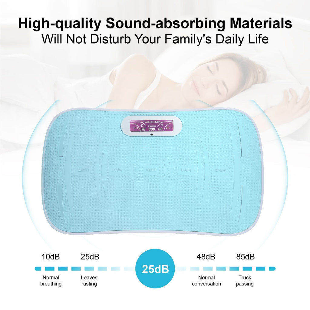 Full Body Vibration Platform Crazy Fitness Massage 10-Frequency Weight Loss & Fat Burner Shaking Machine For Unisex Blue