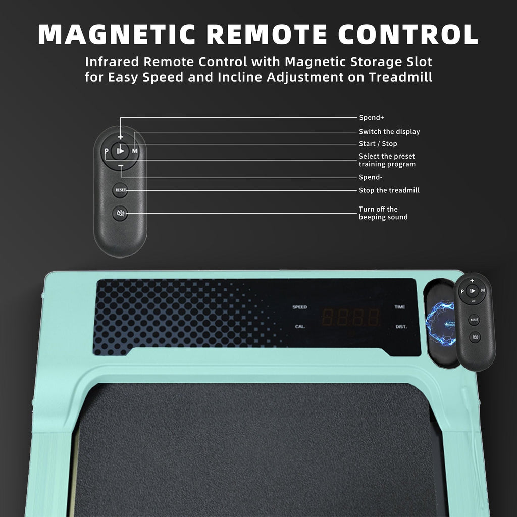 Walking Pad Under Desk Treadmill, Portable Small Treadmills for Home and Office, Super Quiet Motorized Walking Jogging Running Machine with Remote Control