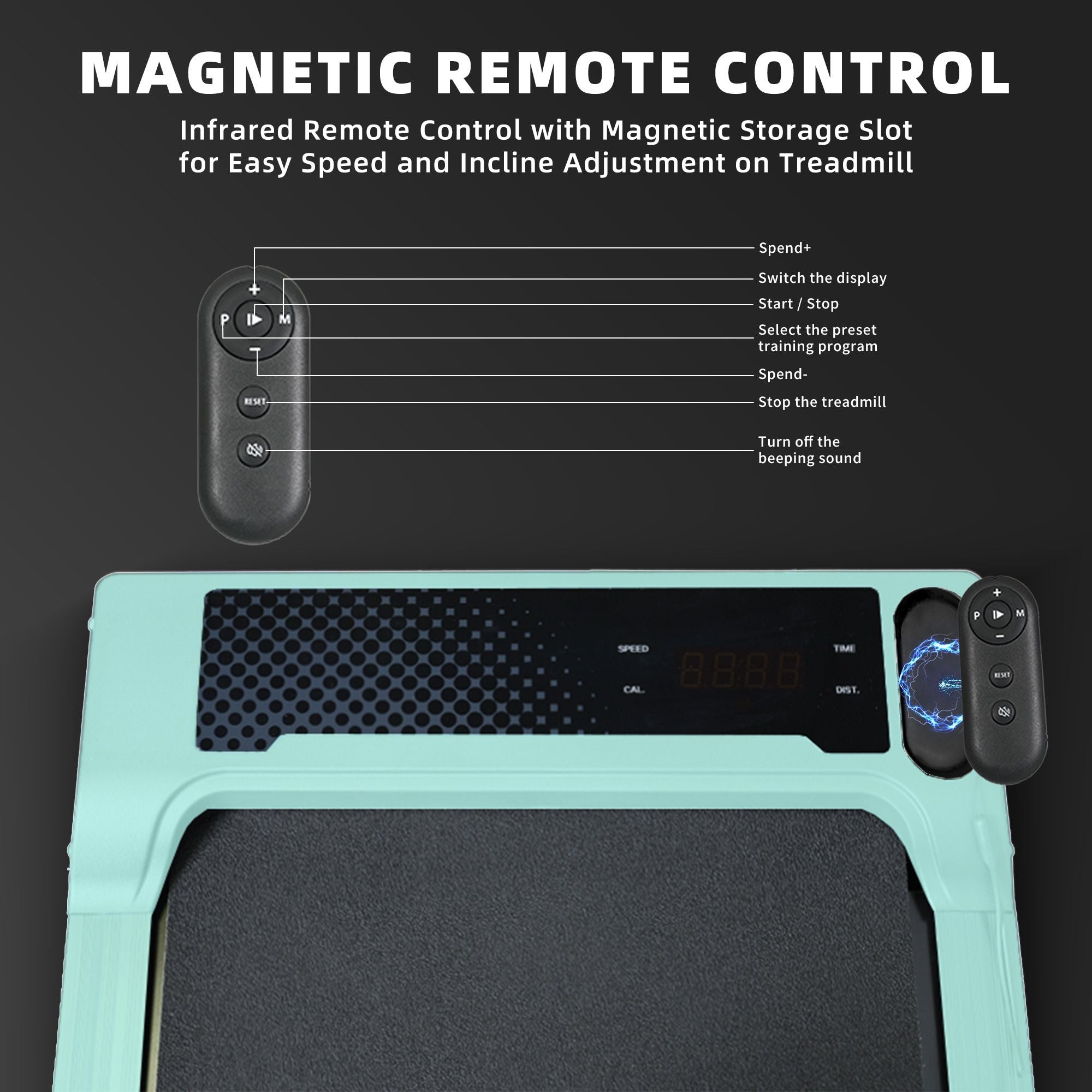 Walking Pad Under Desk Treadmill, Portable Small Treadmills for Home and Office, Super Quiet Motorized Walking Jogging Running Machine with Remote Control