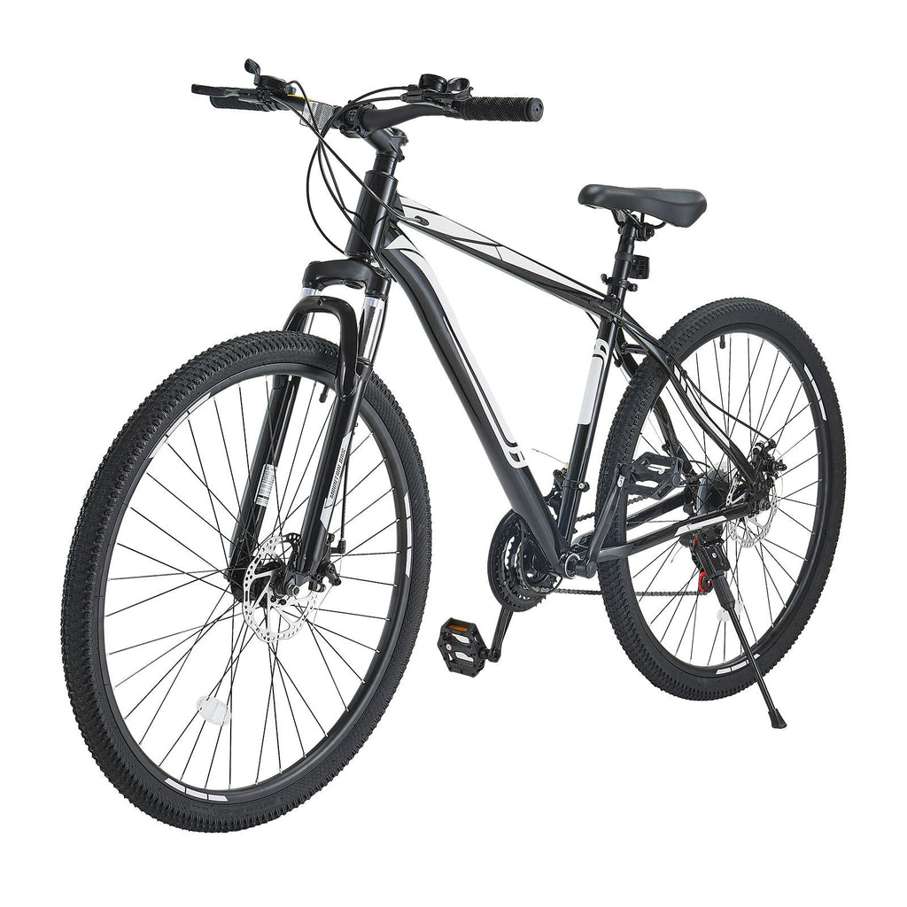 Mountain Bike, 29 inch MTB Bicycle with Front Suspension, 21 Speeds SHIMANO Twist Shifting, Comfort Saddle, Dual Disc Brakes, Aluminum Alloy Frame, Adult Sport Cycling Bicycle Trail Snow