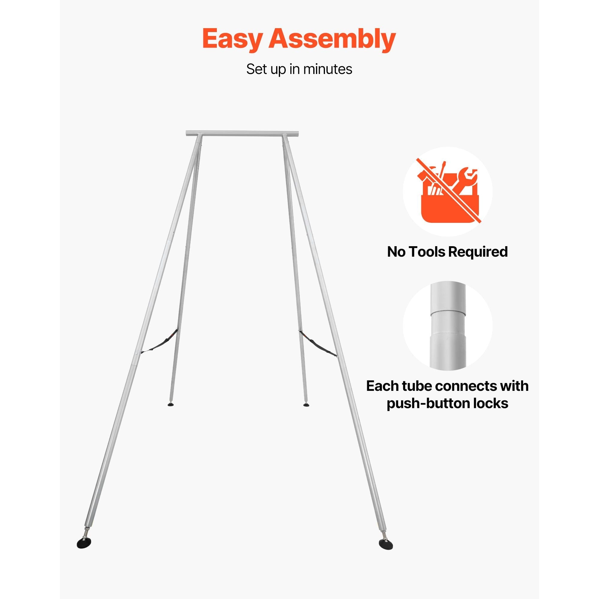 Yoga Stand Frame, 9.6 ft Length Swing Stand, Max 551.2 lbs Load Triangular Structure Aerial Rig, Aerial Silk Stands for Yoga Enthusiasts, Non-Slip Base, Lightweight, Detachable Design