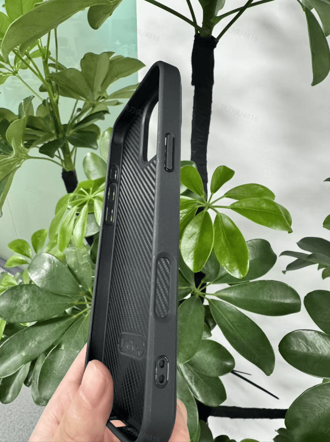 Magnetic Carbon Fiber Phone Case for iPhone 13 14 15 16 17 Series, Built-in Rotatable Kickstand Shockproof Protective Cover Compatible with MagSafe Wireless Charging