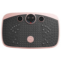 Vibration Plate Exercise Machine, Whole Body Shaker with Magnetic Acupoints for Lymphatic Drainage and Weight Loss, Home Workout Gym Fitness Equipment with 2 Resistance Bands for Women Men, Pink